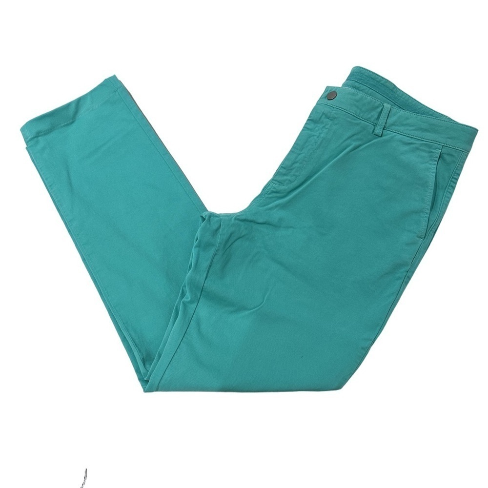 Spoke Mens Teal Blue Chino Pants Waist 36 Tapered Stretch